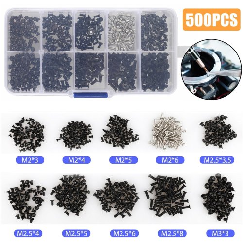 TechFastener 500-piece Assorted Screw Kit for Laptops and Notebooks