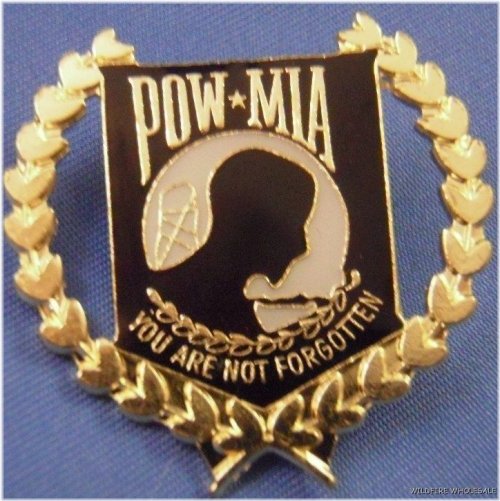 Gold Enamel POW MIA Pins Lot