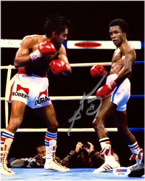 Champion Clash: Sugar Ray Leonard vs. Roberto Duran Autographed Photo