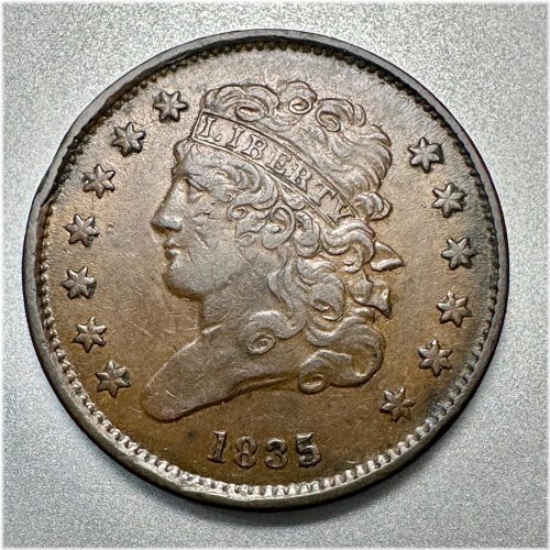 Copper Classic 1835 Half Cent
