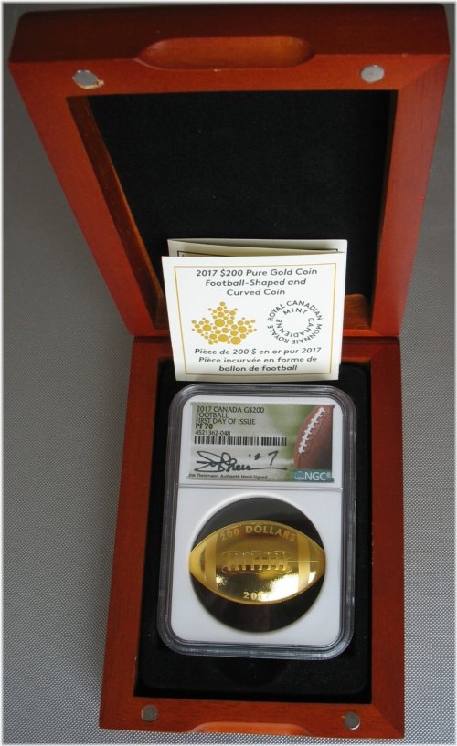 Canadian Football Gold Coin