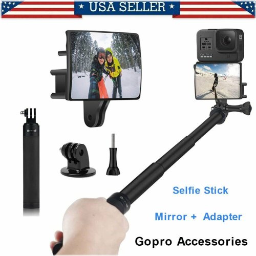 CapturePro Extendable Selfie Stick with Mirror for GoPro