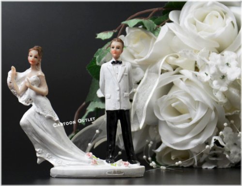 Runaway Lovebirds Cake Topper