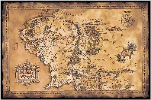 Middle Earth Cartography Poster