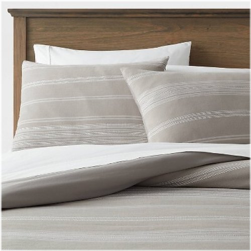 Gray Stripe Cotton Duvet Set