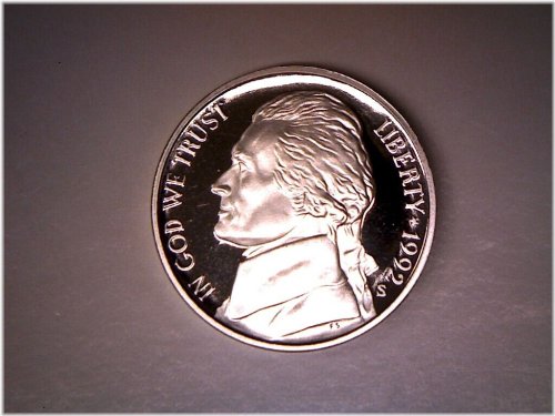 1992 S Proof Jefferson Nickel