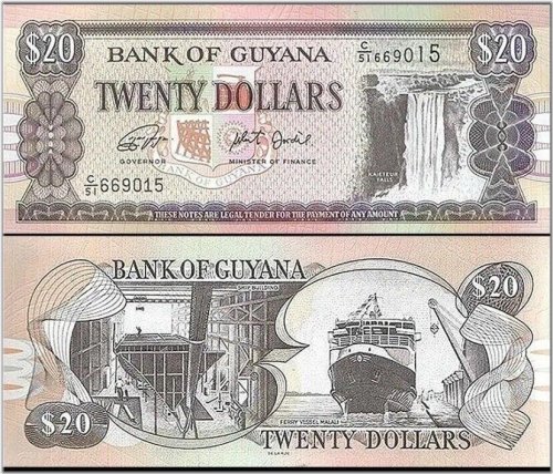 Guyana 20 Dollars Banknote, 2018, P-30, UNC