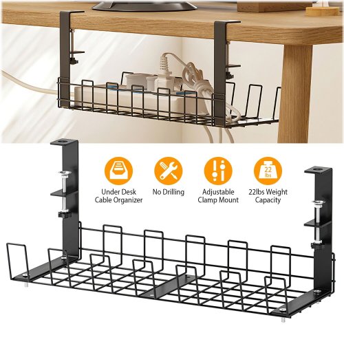 TidyTray: Under Desk Cable Organizer