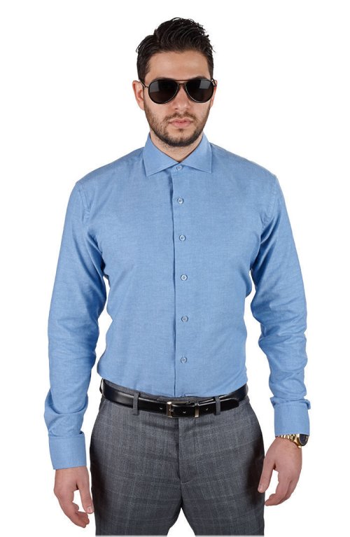 Blue Elegance Dress Shirt by AZAR MAN