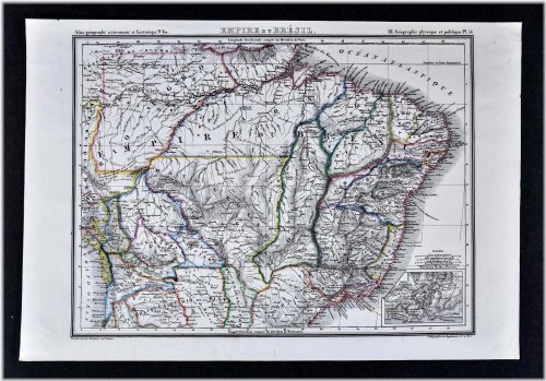 Empire of Brazil Cartographic Map - 1835 Edition