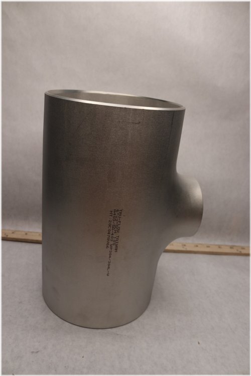 Stainless Steel Reducing Tee - 6" x 6" x 3