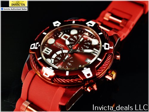 BOLT Chronograph Red Dial Stainless Steel Watch