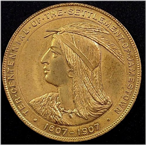 Jamestown Gilt Bronze Commemorative Medal