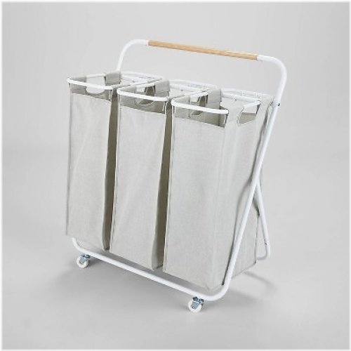 BrightSort Triple Laundry Cart