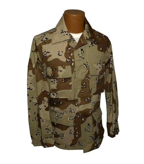 Desert Storm Era Military Camo Uniform Coat