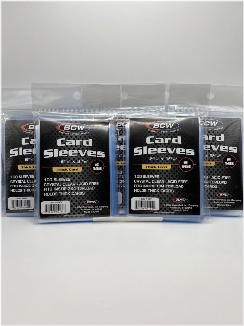 Penny Card Sleeves for Thick Sports Trading Cards - Pack of 500