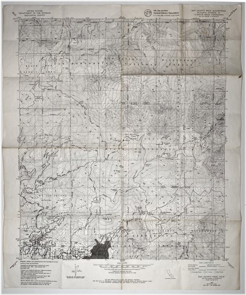 San Jacinto Peak Historical Topographic Chart