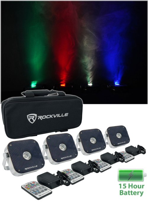 Rainbow Glow Party Lighting Bundle with Remote and Bag