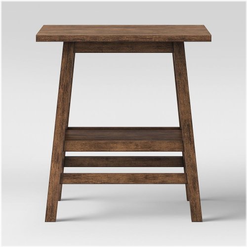 Weathered Brown Wood End Table