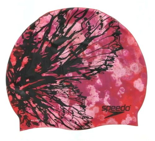 Butterfly Ink Pink Silicone Swim Cap by Speedo