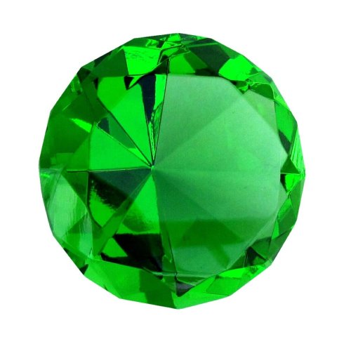 Emerald Glass Diamond Paperweight