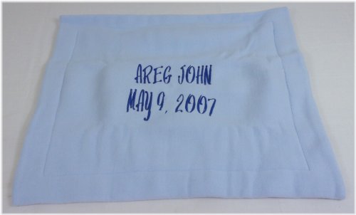 Bluebell Blue Fleece Monogrammed Baby Sham by Company Store