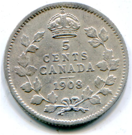Canadian Nickel Lot - 1908 Small 8 Edition