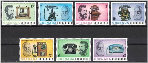 Grenada Grenadines Bell and Telephone Portraits Stamp Collection