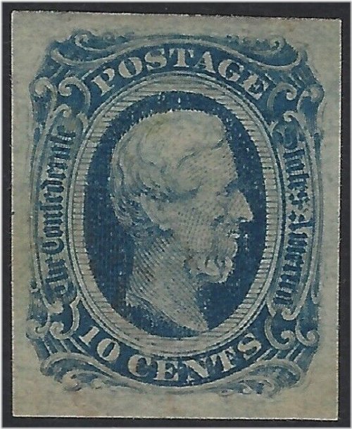 Confederate States Mint OG Lightly Hinged Stamp #12 - XF