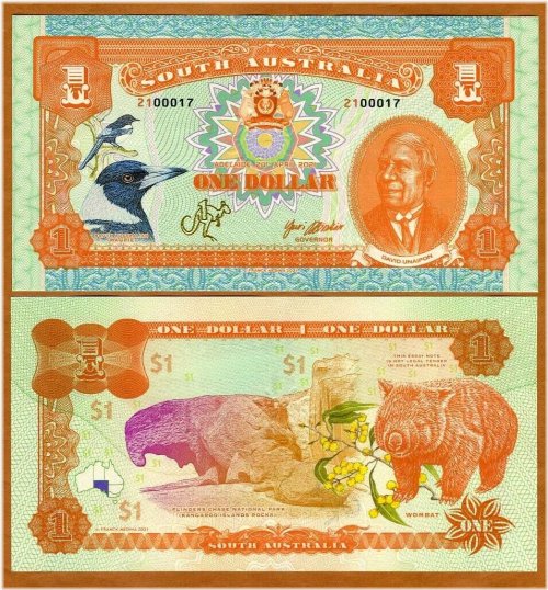 Wombat and David Unaipon Featured on Limited South Australian $1 Private Issue for 2021