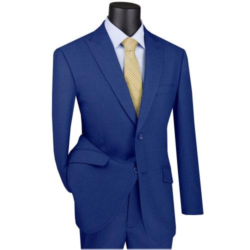 Blue Peak Lapel Modern-Fit Suit