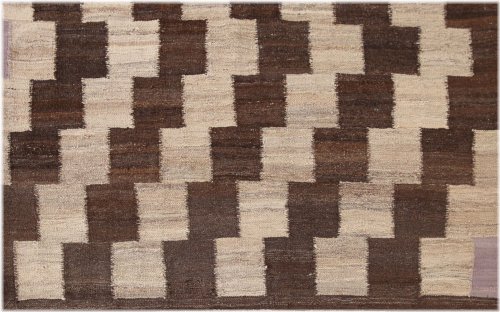 Checked Wool Kilim Rug