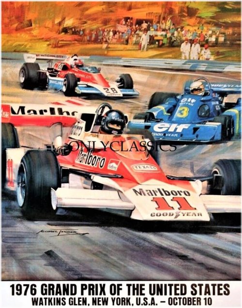 Vintage F1 Racing Poster