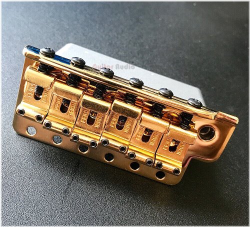 Left-Handed Gold Tremolo Bridge for Vintage Fender Stratocaster