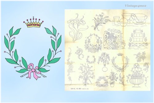 Cozy Cottage & Wreath Embroidery Transfer by Betty Burton