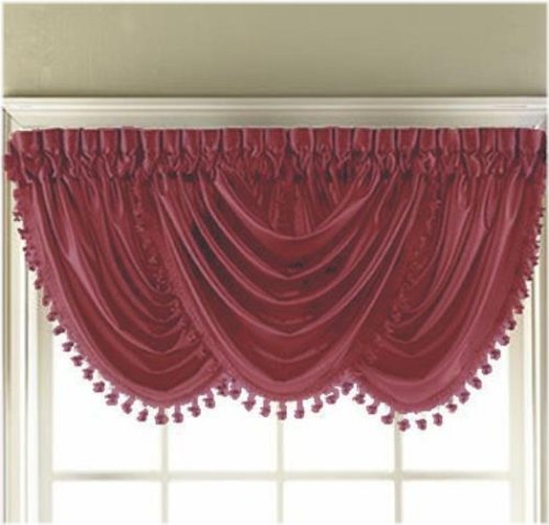 Fringe Waterfall Valance in Hyatt Colors with Rod Pocket