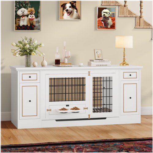 Storage Kennel with Feeders