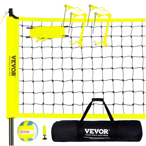 Portable Volleyball Net System with Adjustable Height Poles