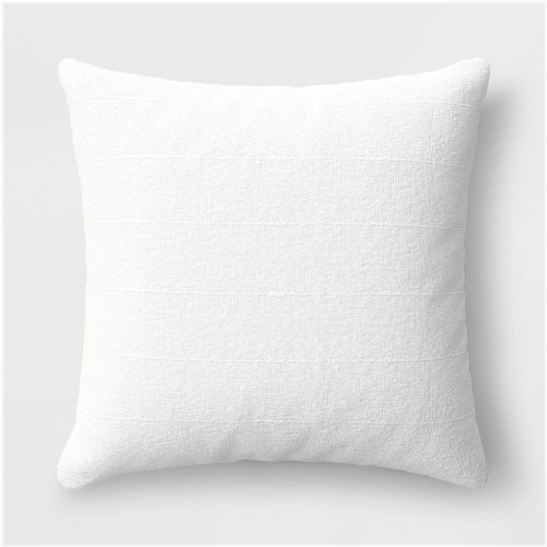 Cozy Stripe Ivory Throw Pillow