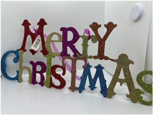 Glittered Christmas Sign