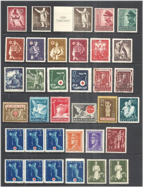 1941 - 1945 Croatian Stamp Selection