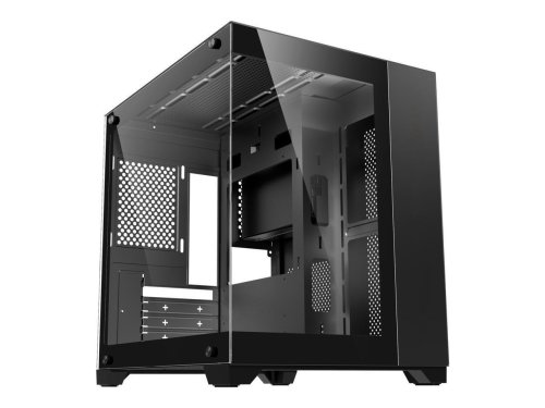 Black Glass Cube Computer Enclosure