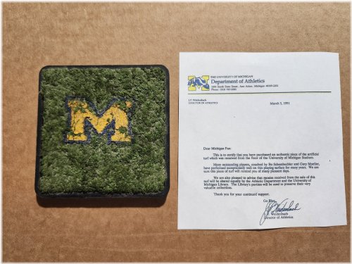 Michigan Stadium Turf Relic - Wolverines Edition