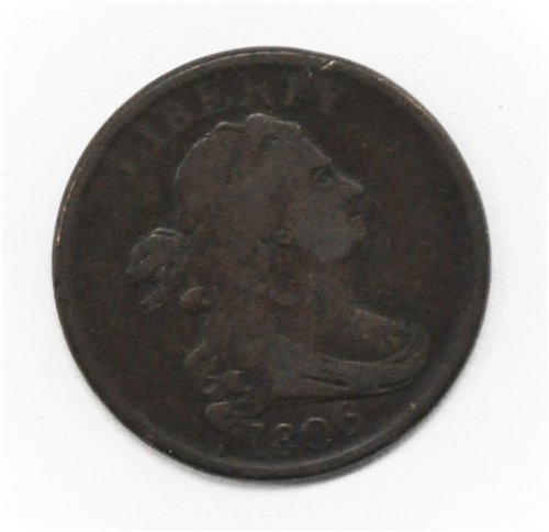 Stemless Draped Bust Half Cent (1806)