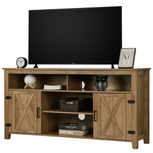 Rustic Oak Media Console
