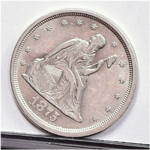 1875-S Twenty Cent Piece - Choice AU Details, Cleaned (#48846-L)