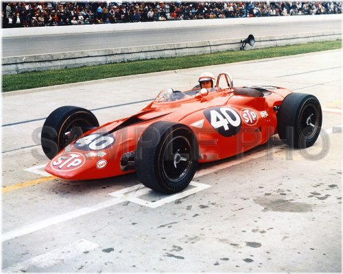 Vintage Indy 500 Racing Photograph - Parnelli Jones 1967 STP Turbine Car