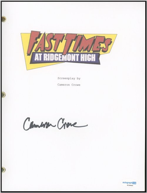 Vintage Signed Script: Cameron Crowe's 'Fast Times at Ridgemont High