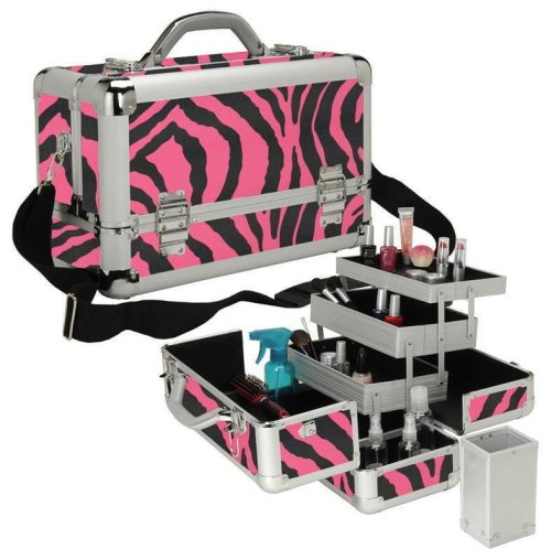 Zebra Pink Travel Case