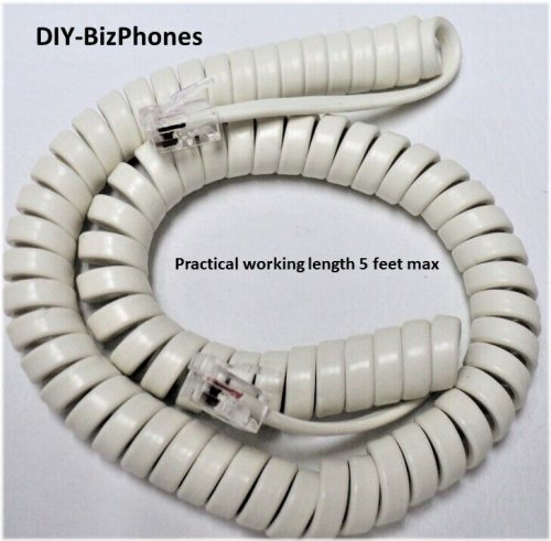 Ivory Curly Cord Phone